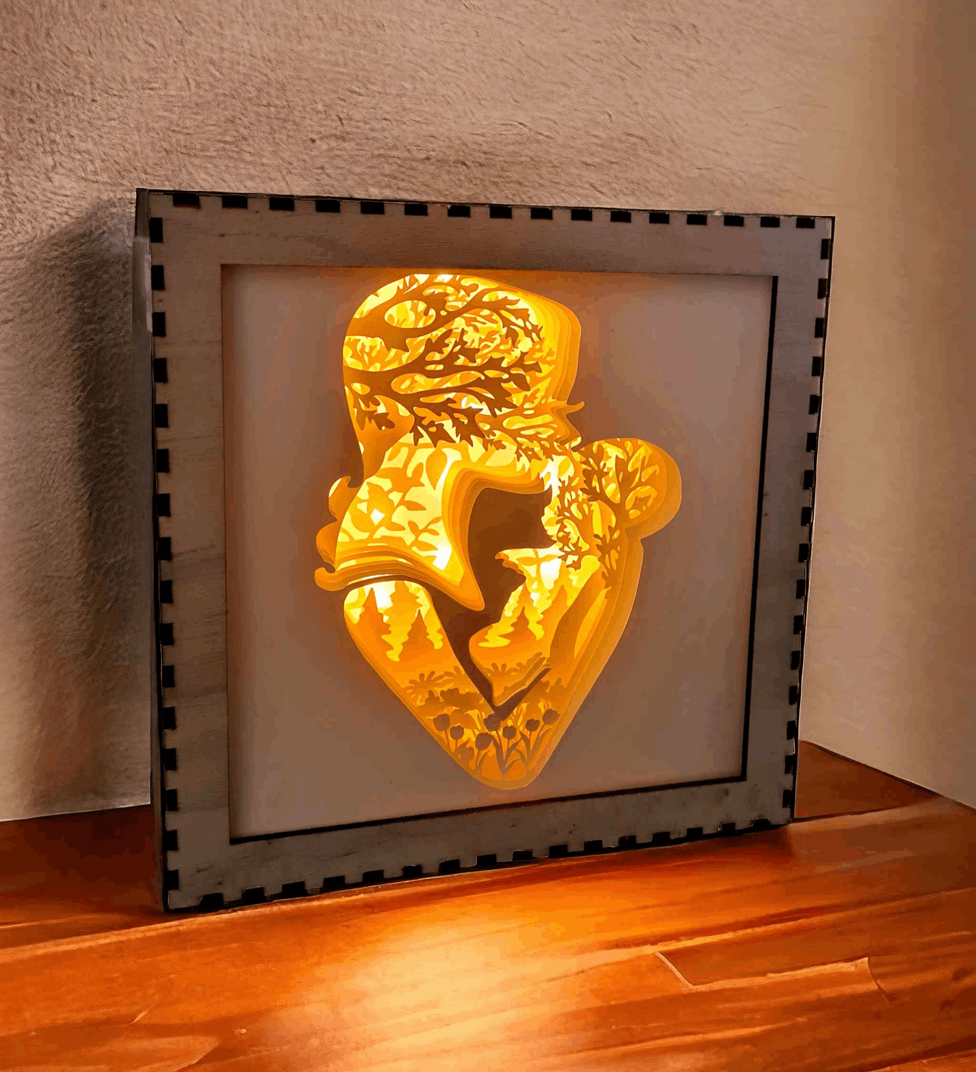 Femme Bébé Silhouette - Fichier Lightbox Silhouette Maman - LIJO CREA