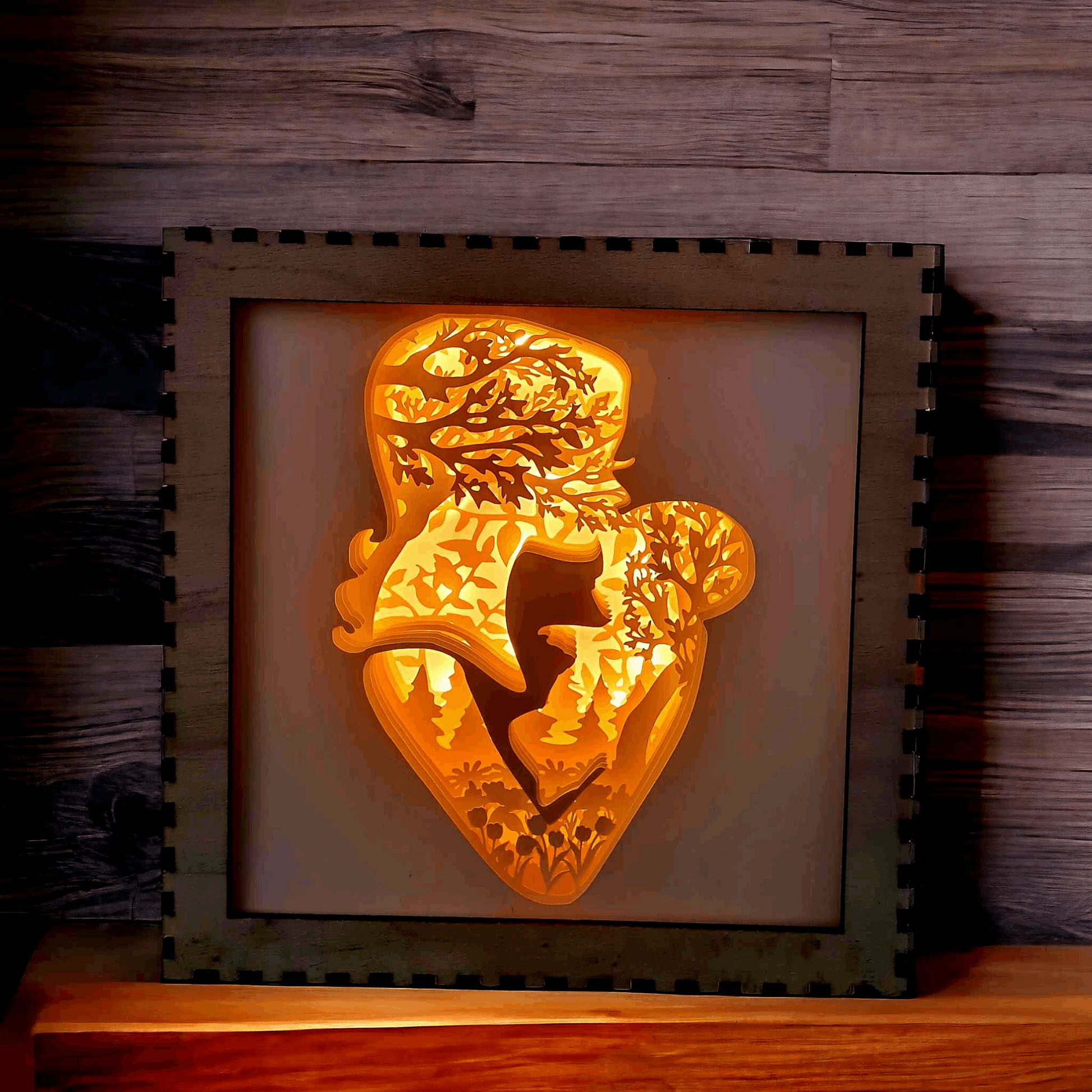 Femme Bébé Silhouette - Fichier Lightbox Silhouette Maman - LIJO CREA