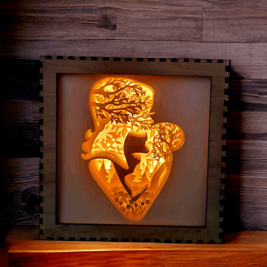 Femme Bébé Silhouette - Fichier Lightbox Silhouette Maman - LIJO CREA