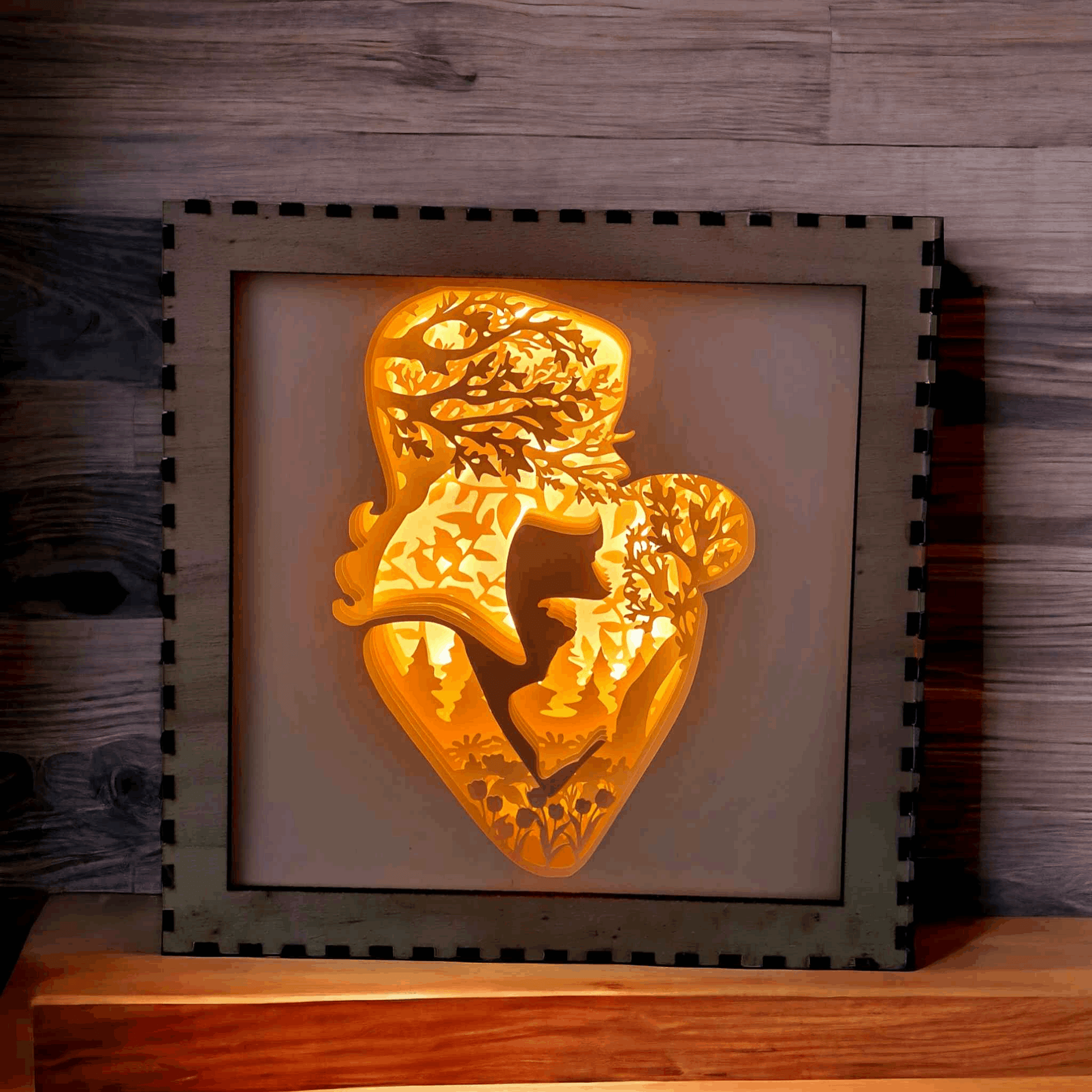 Femme Bébé Silhouette - Fichier Lightbox Silhouette Maman - LIJO CREA