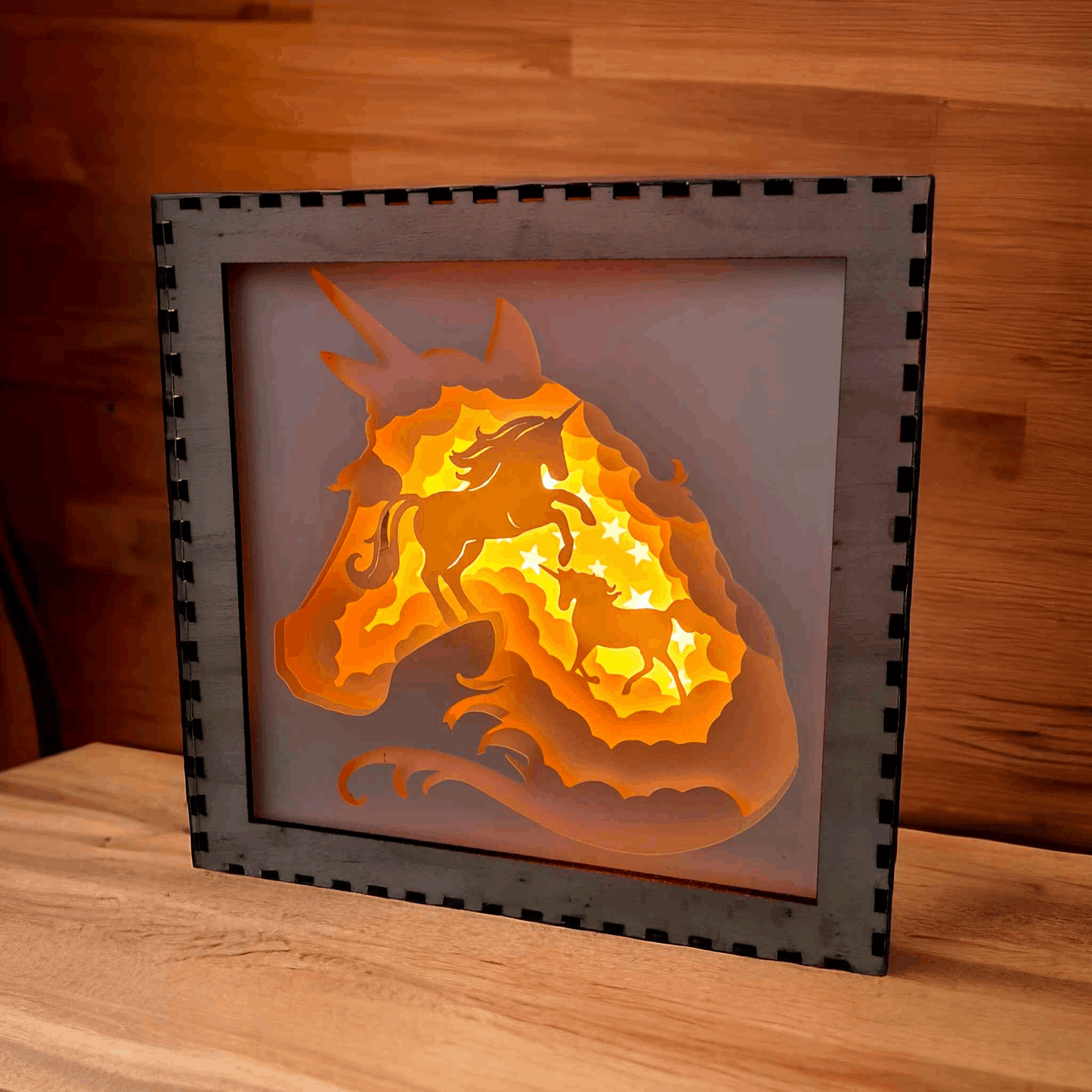 Silhouette Licorne - Fichier Lightbox Silhouette Licorne à télécharger - LIJO CREA