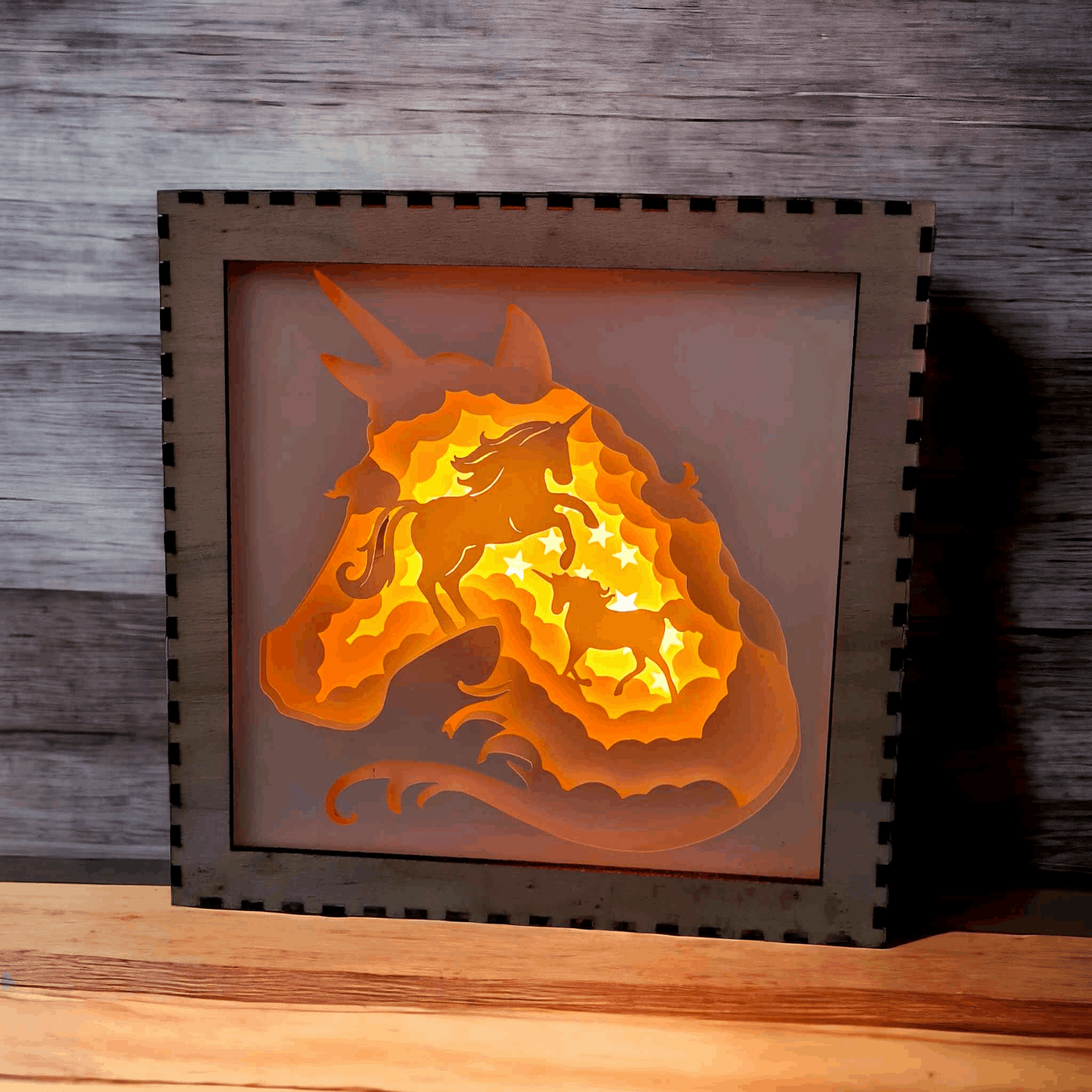 Silhouette Licorne - Fichier Lightbox Silhouette Licorne à télécharger - LIJO CREA