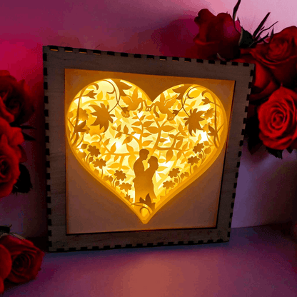 Coeur Fleuri - Fichier Lightbox Coeur Fleuri - LIJO CREA