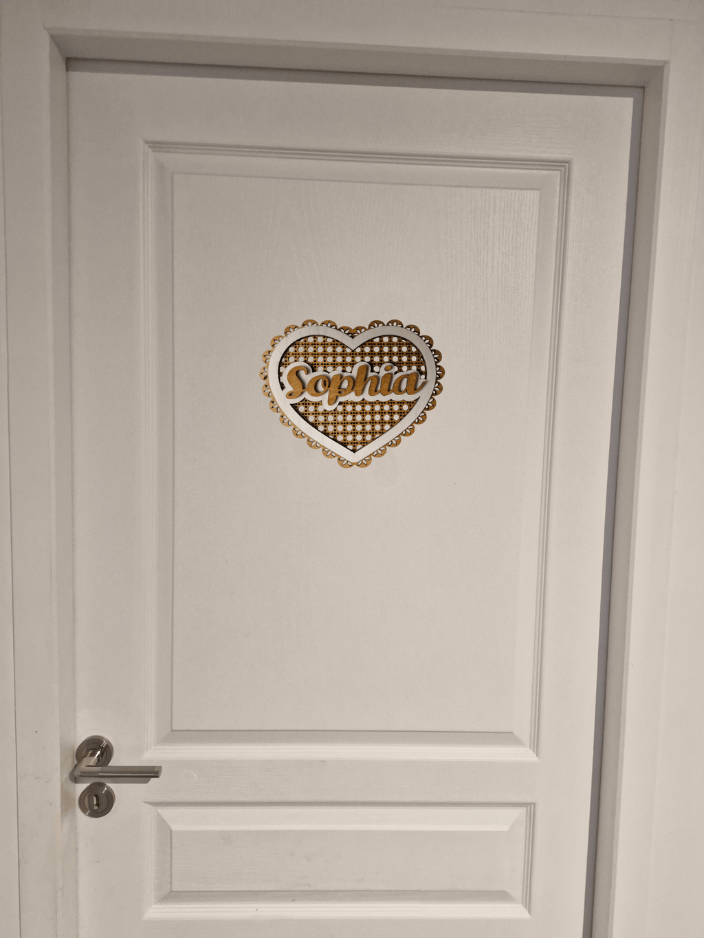 Coeur rotin prénom personnalisé - Coeur en rotin stylisé avec prénom - LIJO CREA