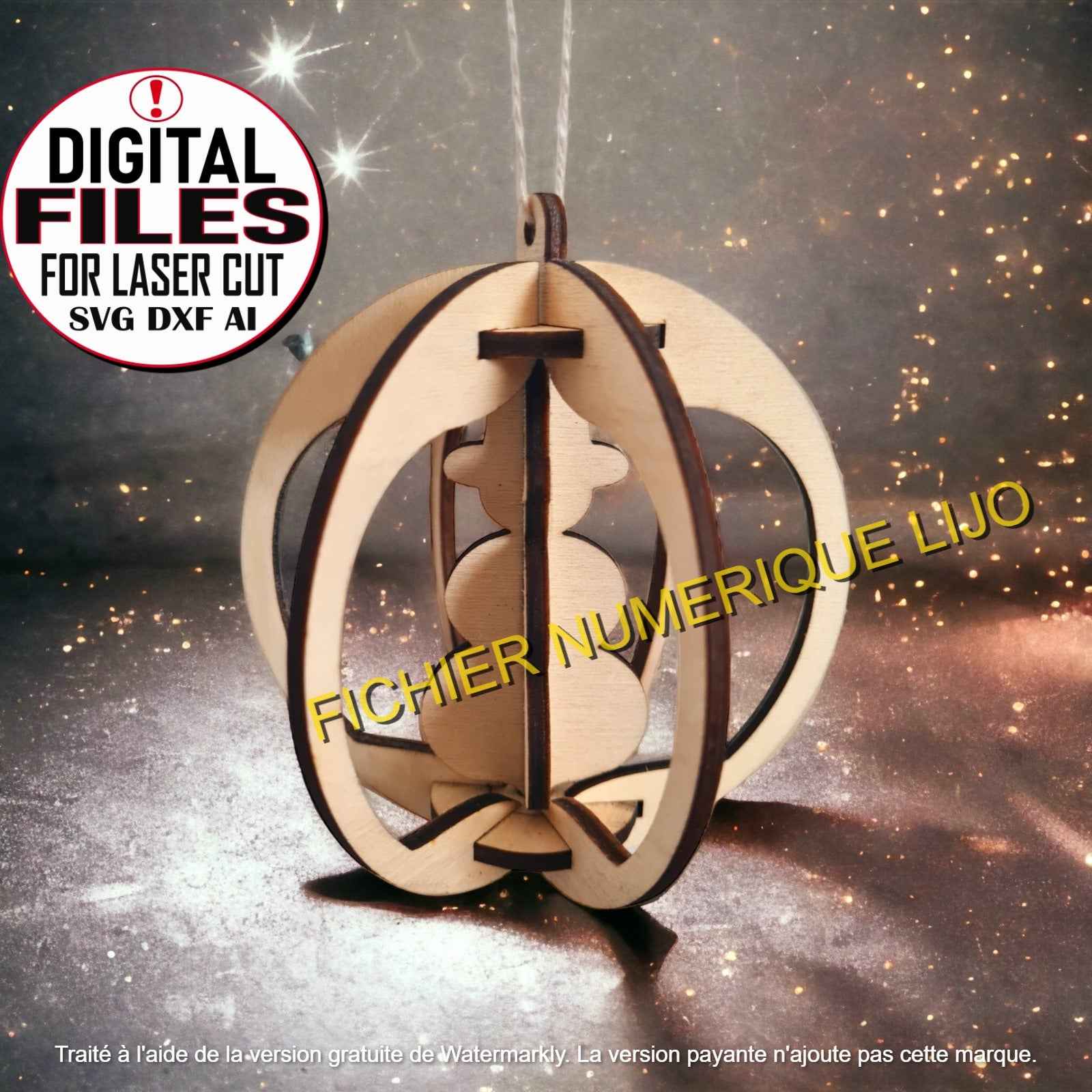 4 Boules 3D Noël - Fichier 4 Boules Noël à Télécharger - LIJO CREA