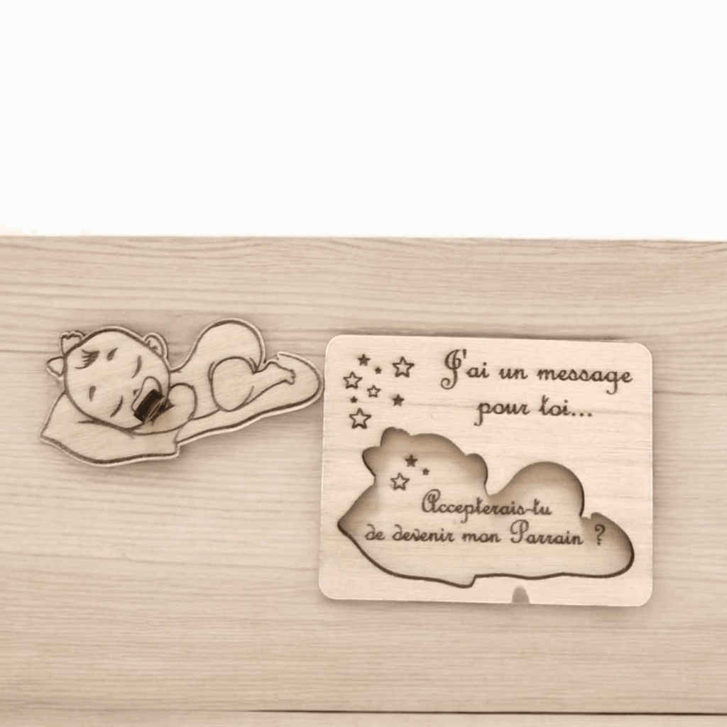 Magnet Baptême Parrain Marraine Personnalisé - Magnets Baptême Parrain Marraine Unique - LIJO CREA