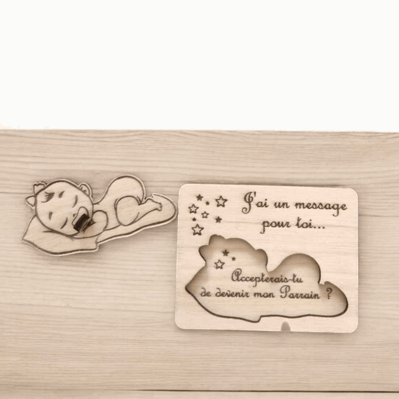 Magnet Baptême Parrain Marraine Personnalisé - Magnets Baptême Parrain Marraine Unique - LIJO CREA