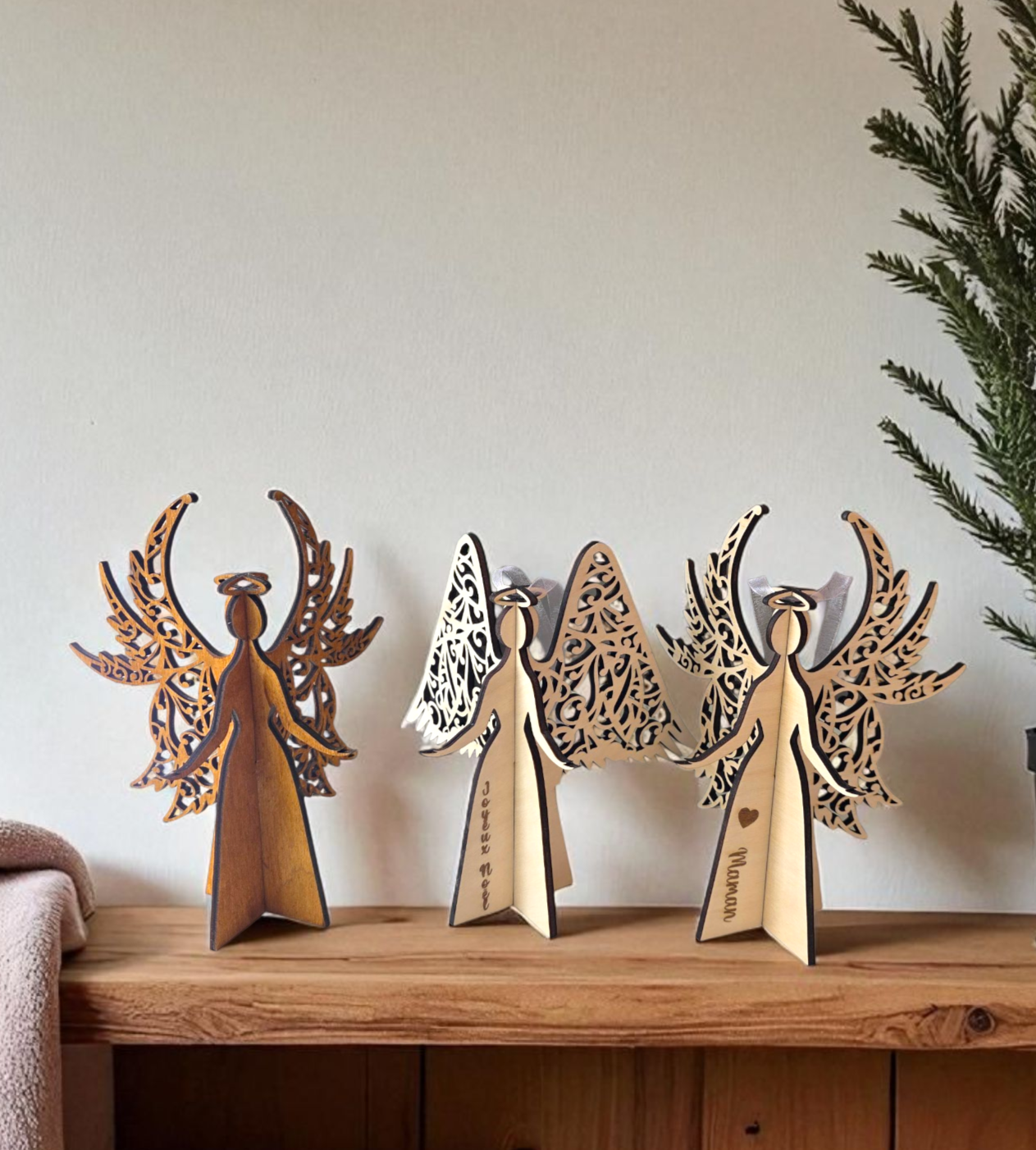 ange bois decoration personnalise