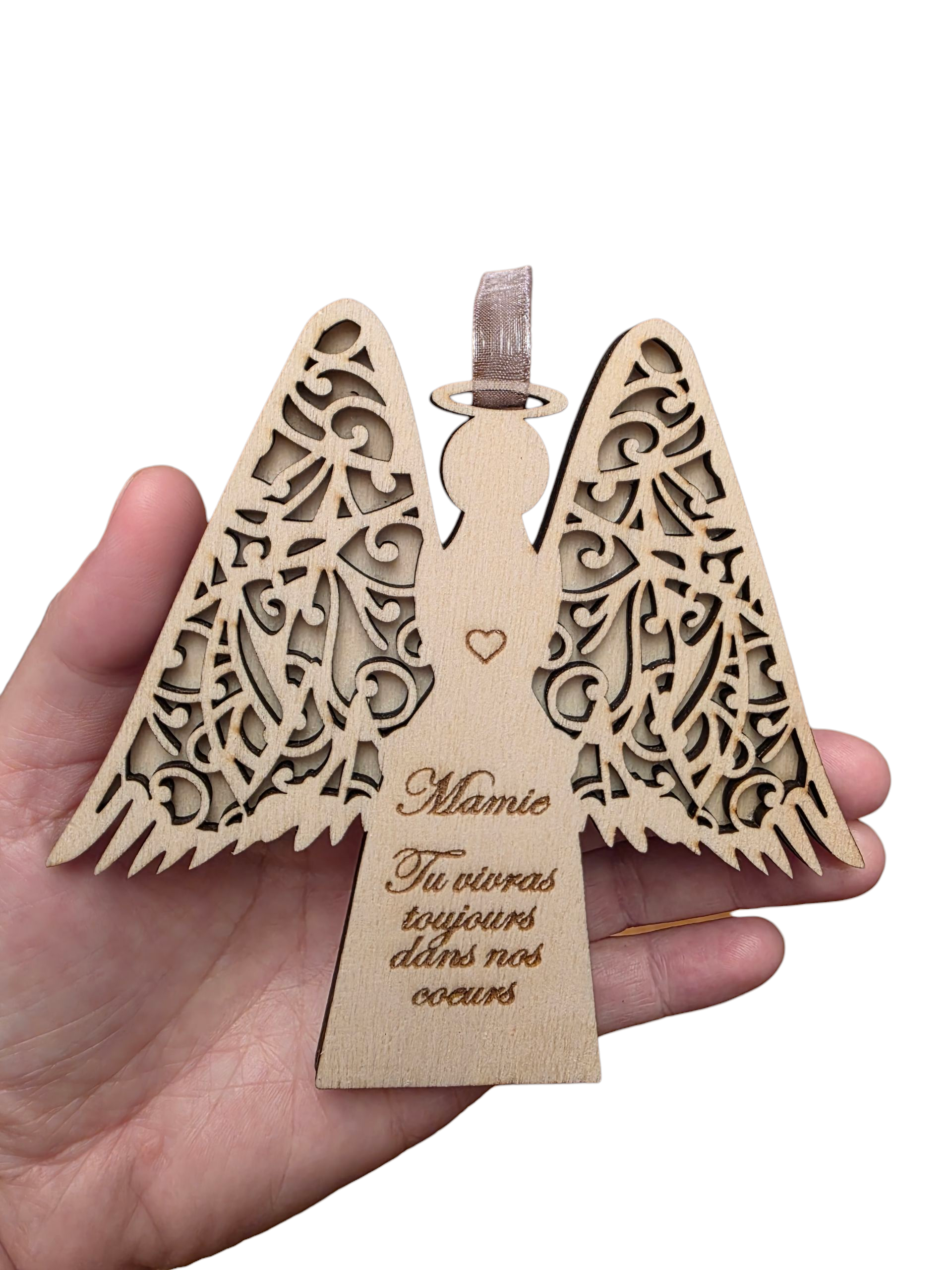 Décoration ange en bois