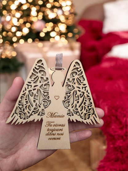 Décoration ange en bois