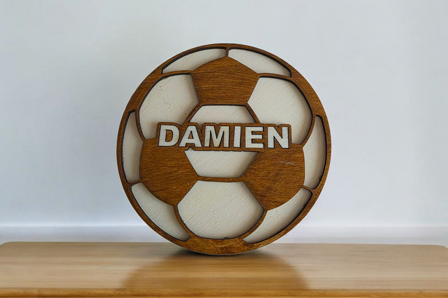 ballon foot rugby basket personnalise bois idee cadeau prenom