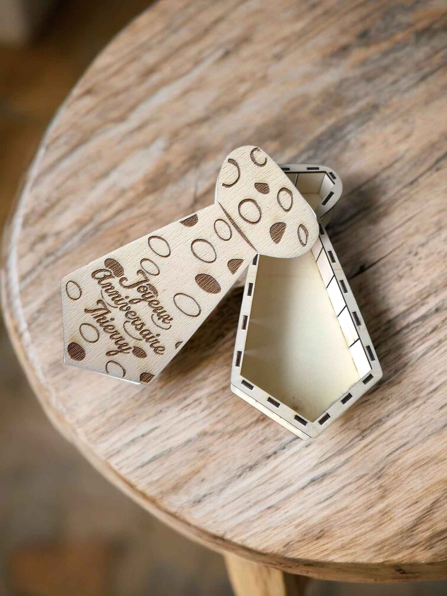 Boite noeud papillon et Cravate bois