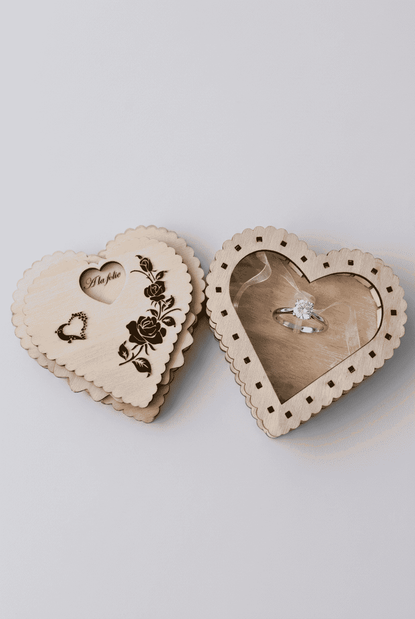boite coeur personnalisé idée cadeau 