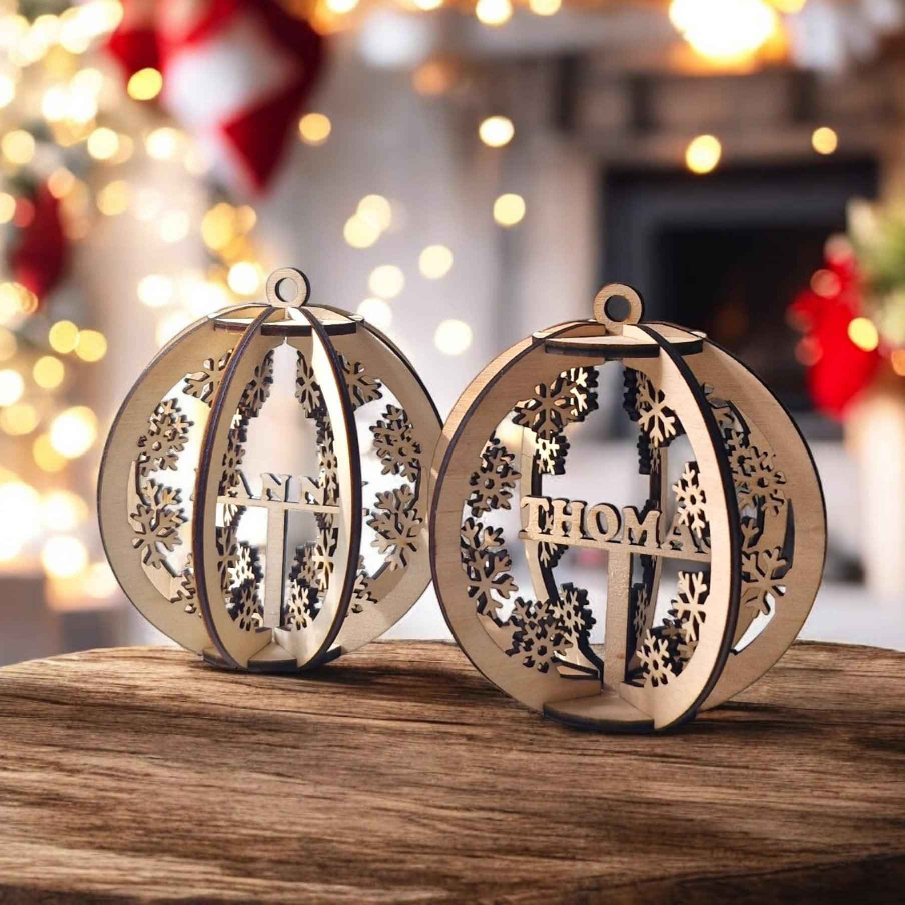 Boules Noël 3D personnalisées unique pour des fêtes mémorables - LIJO CREA