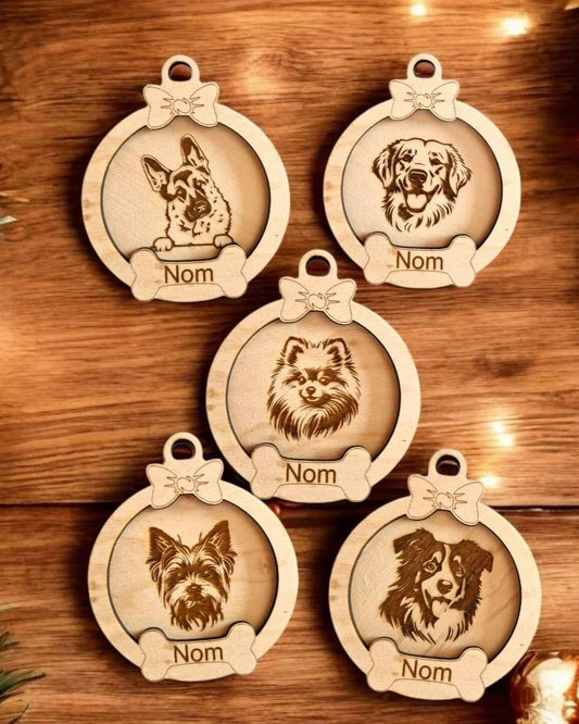 Boule de Noël chien personnalisée - Boule de Noël chien unique - LIJO CREA