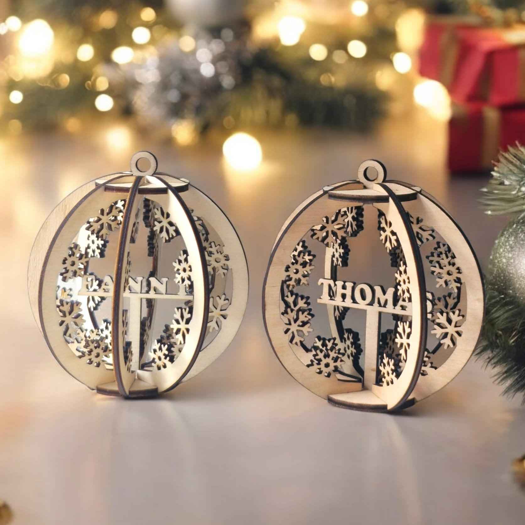 Boules Noël 3D personnalisées unique pour des fêtes mémorables - LIJO CREA
