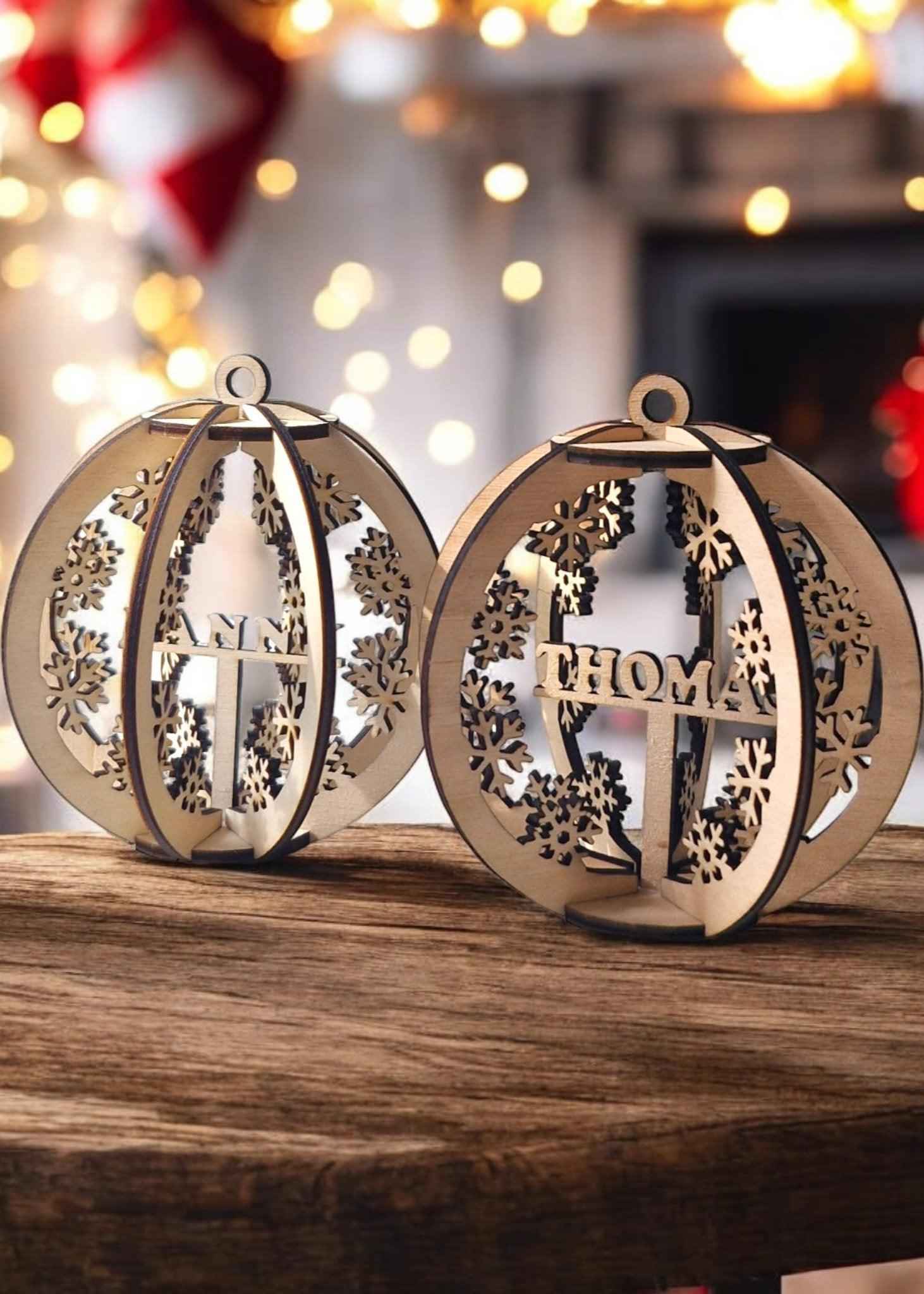 Boules Noël 3D personnalisées unique pour des fêtes mémorables - LIJO CREA