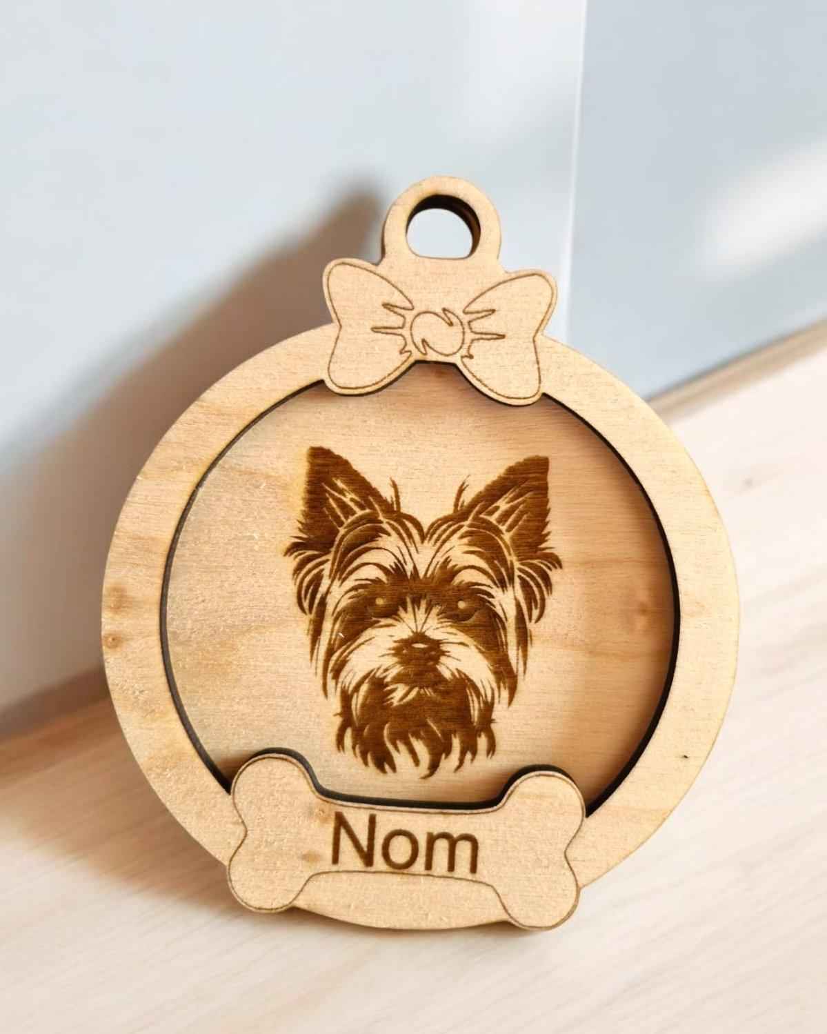 Boule de Noël chien personnalisée - Boule de Noël chien unique - LIJO CREA