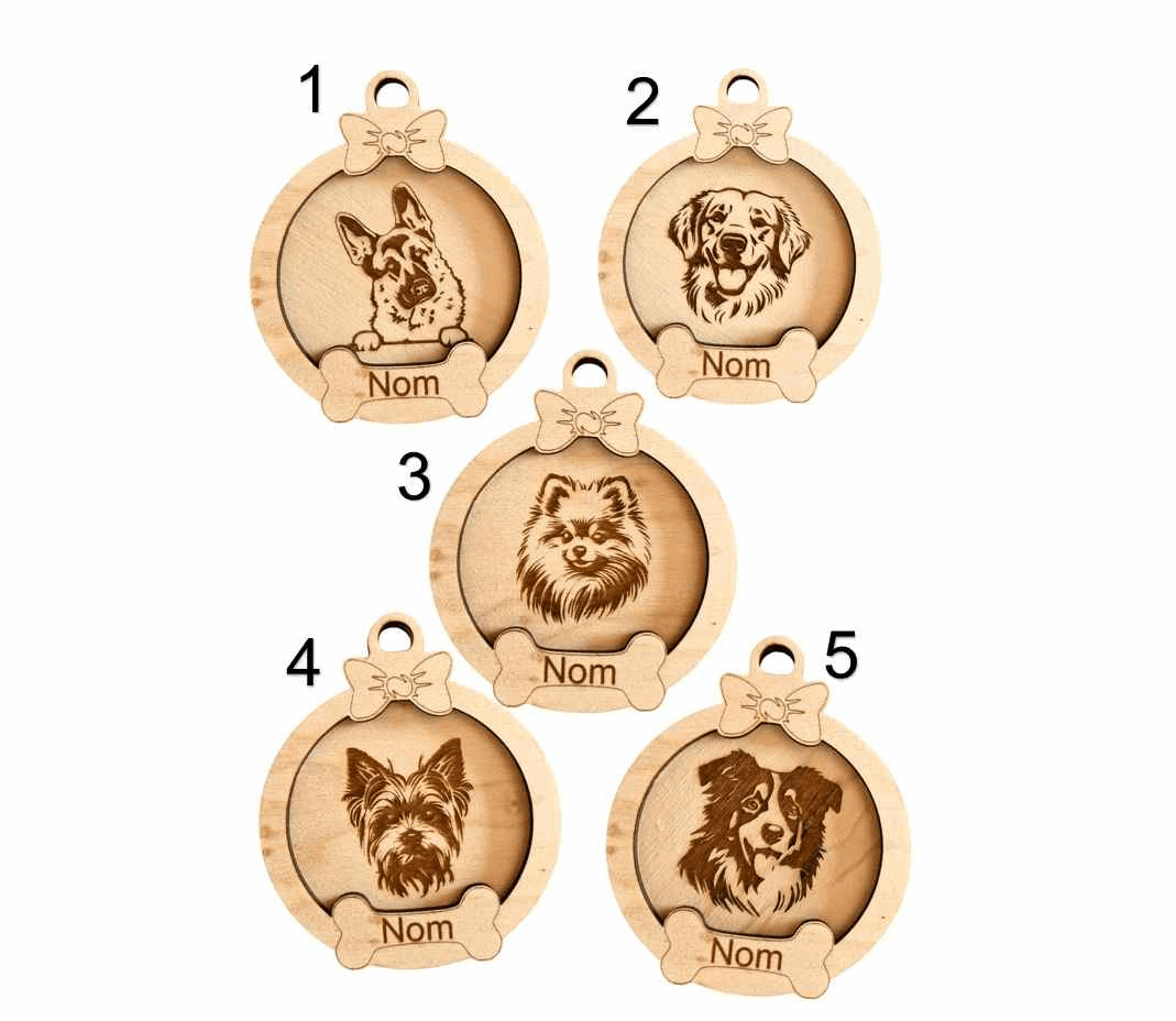 Boule de Noël chien personnalisée - Boule de Noël chien unique - LIJO CREA