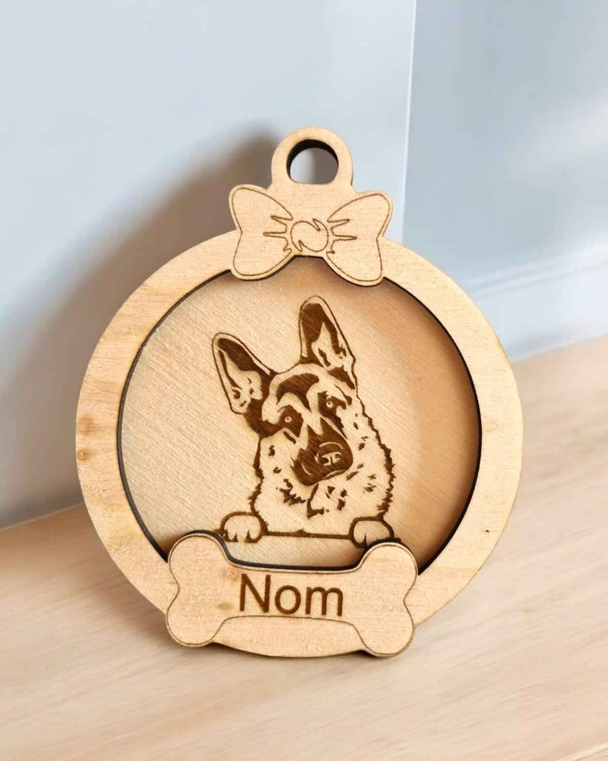 Boule de Noël chien personnalisée - Boule de Noël chien unique - LIJO CREA