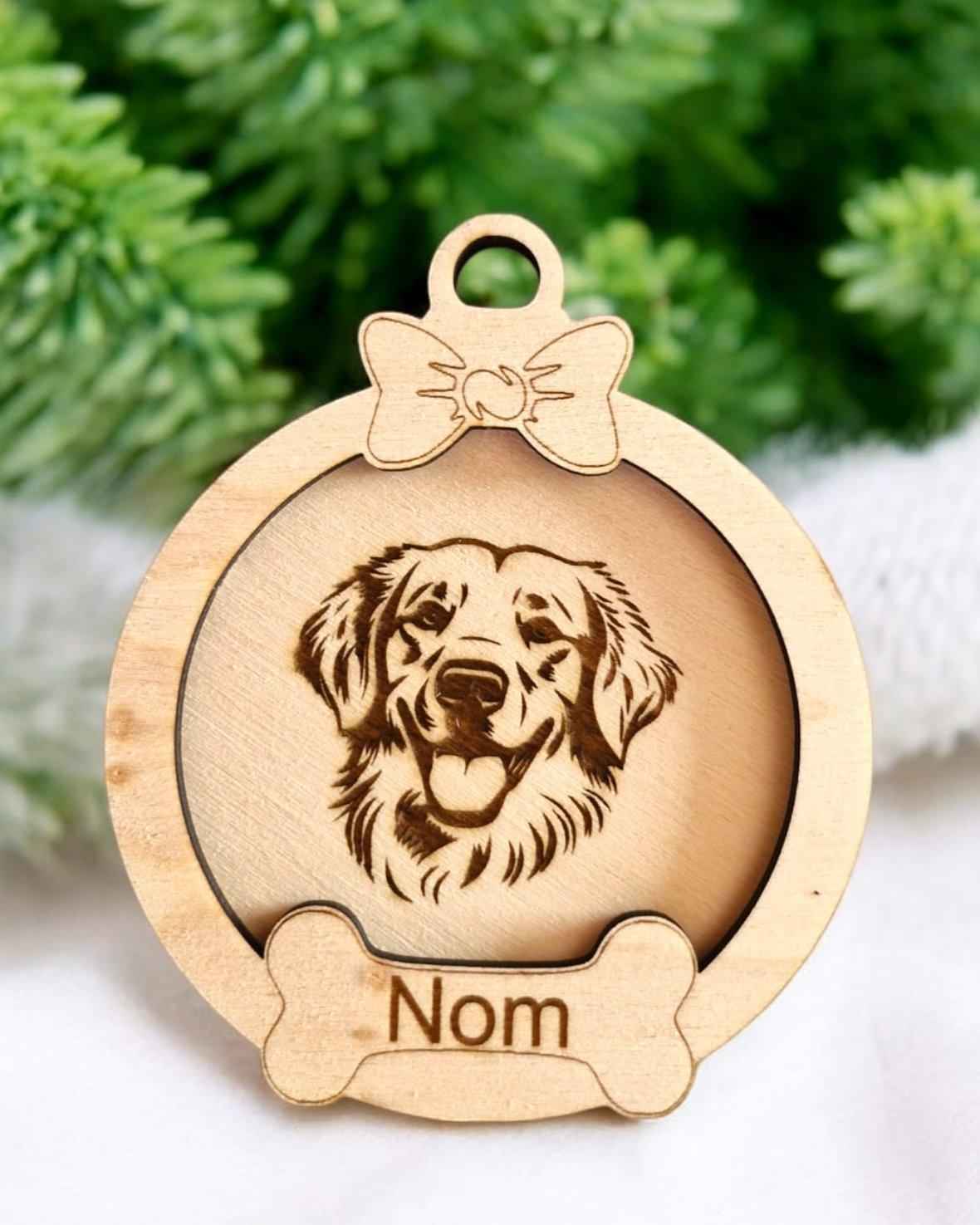 Boule de Noël chien personnalisée - Boule de Noël chien unique - LIJO CREA