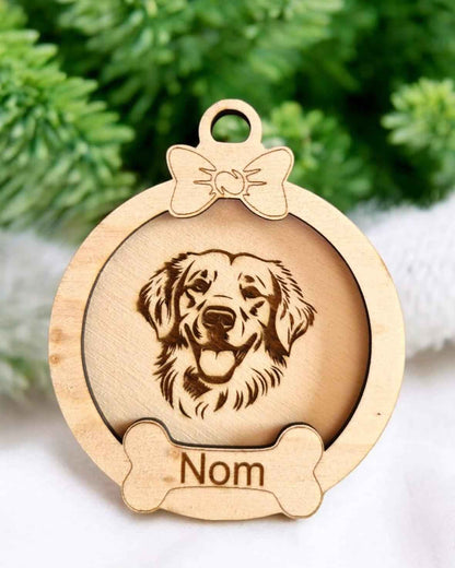 Boule de Noël chien personnalisée - Boule de Noël chien unique - LIJO CREA
