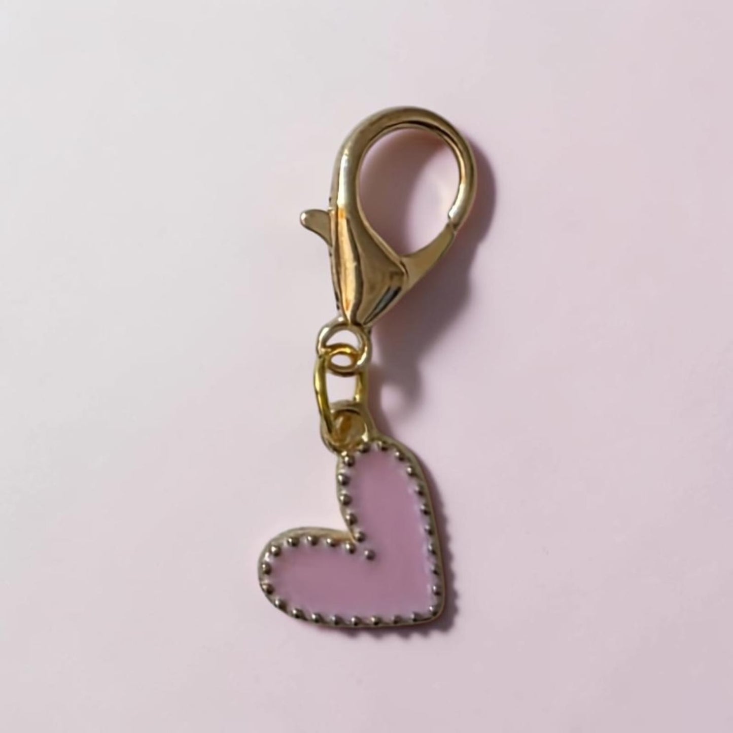 Porte clés doré coeur gravé
