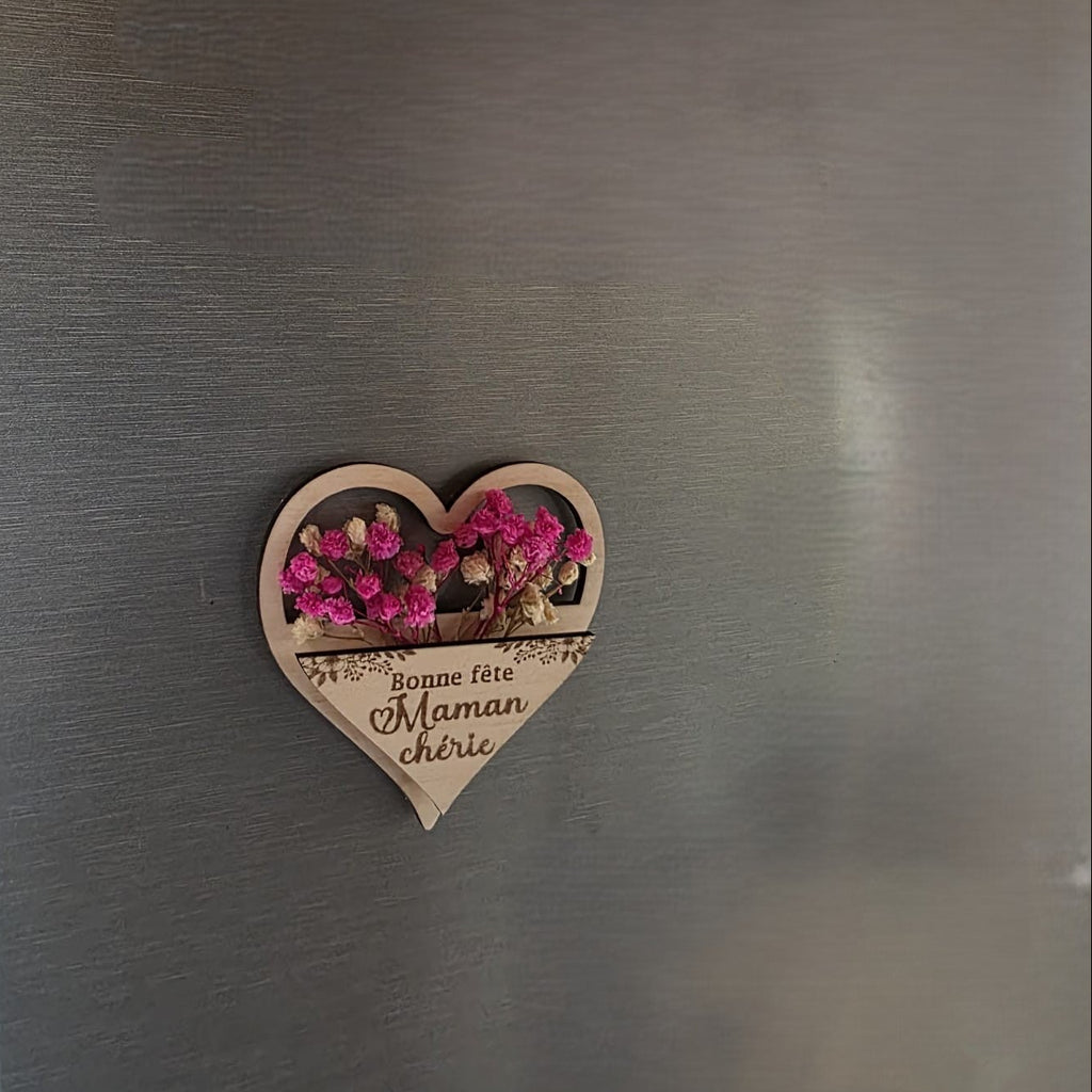 magnet aimant fête des mères mamans mamies fleurs bois personnalisé idée cadeau original unique 