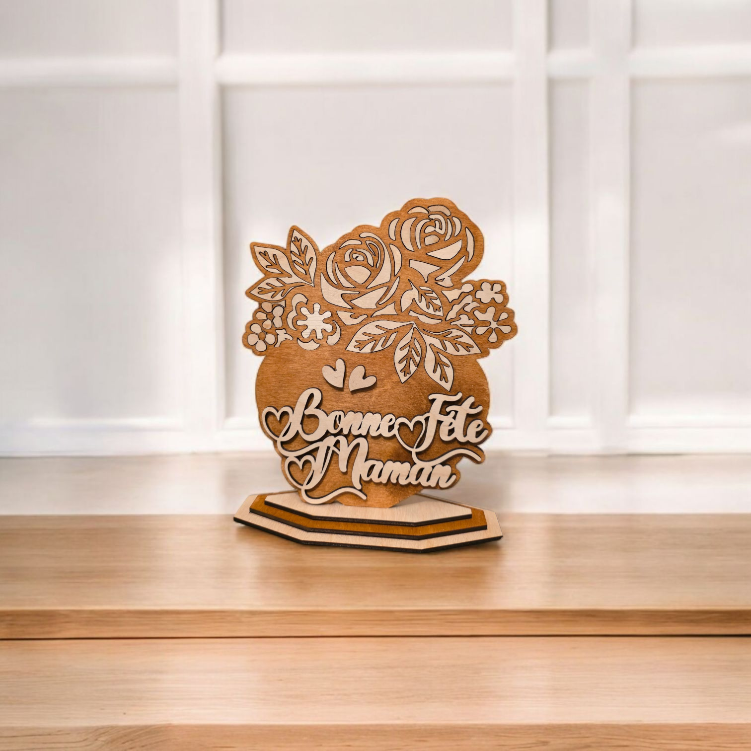 idee cadeau fete des meres personnalise fleurs coeur mamie maman