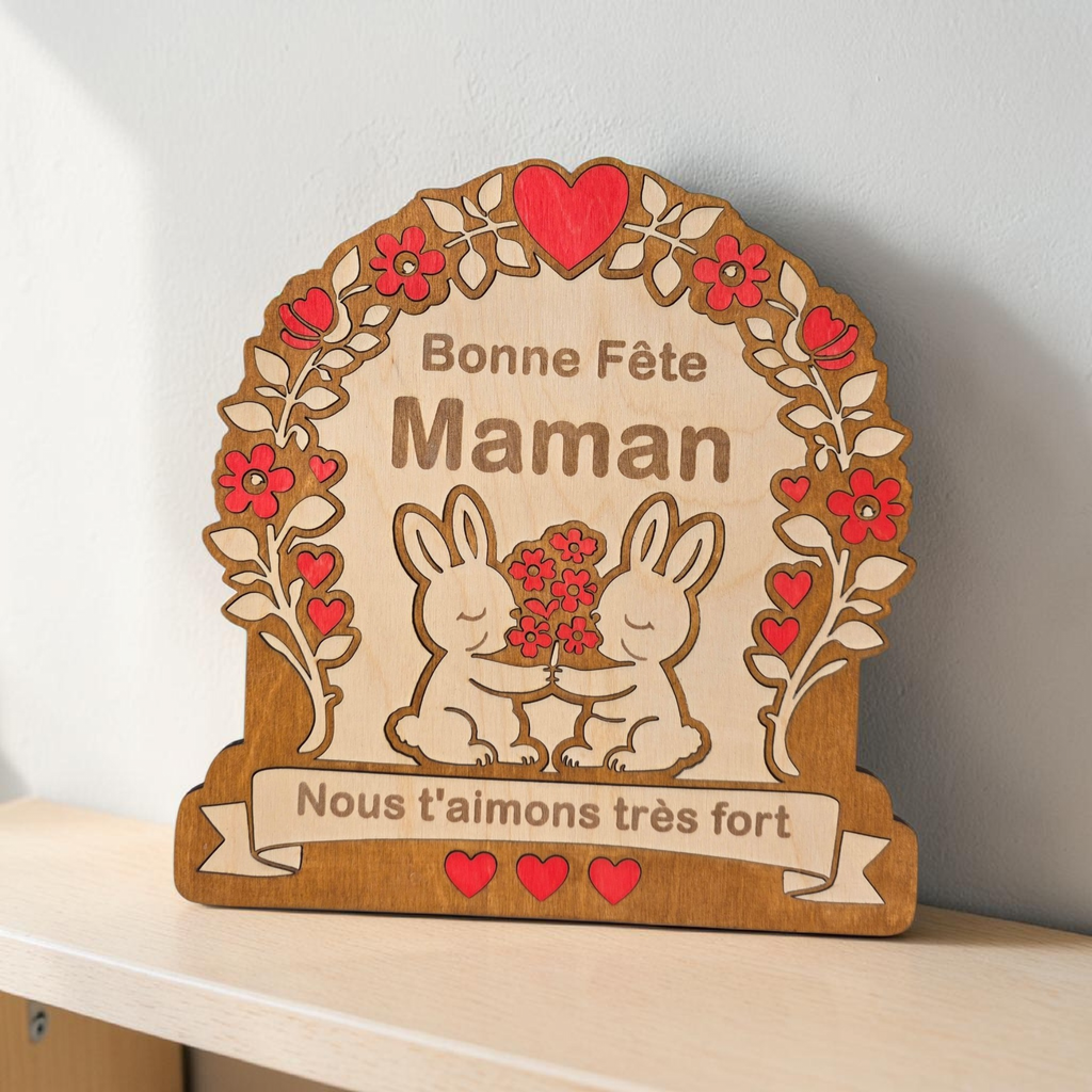 idée cadeau fête des mères fete des mamies personnalisé en bois cadeau orginal unique maman mamie fleur