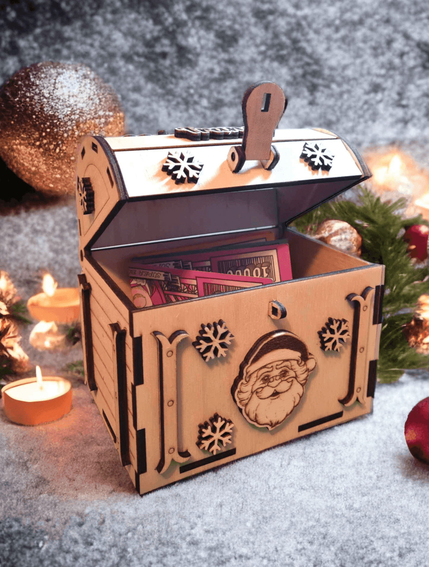 Coffre en bois Noël pour un cadeau unique - LIJO CREA
