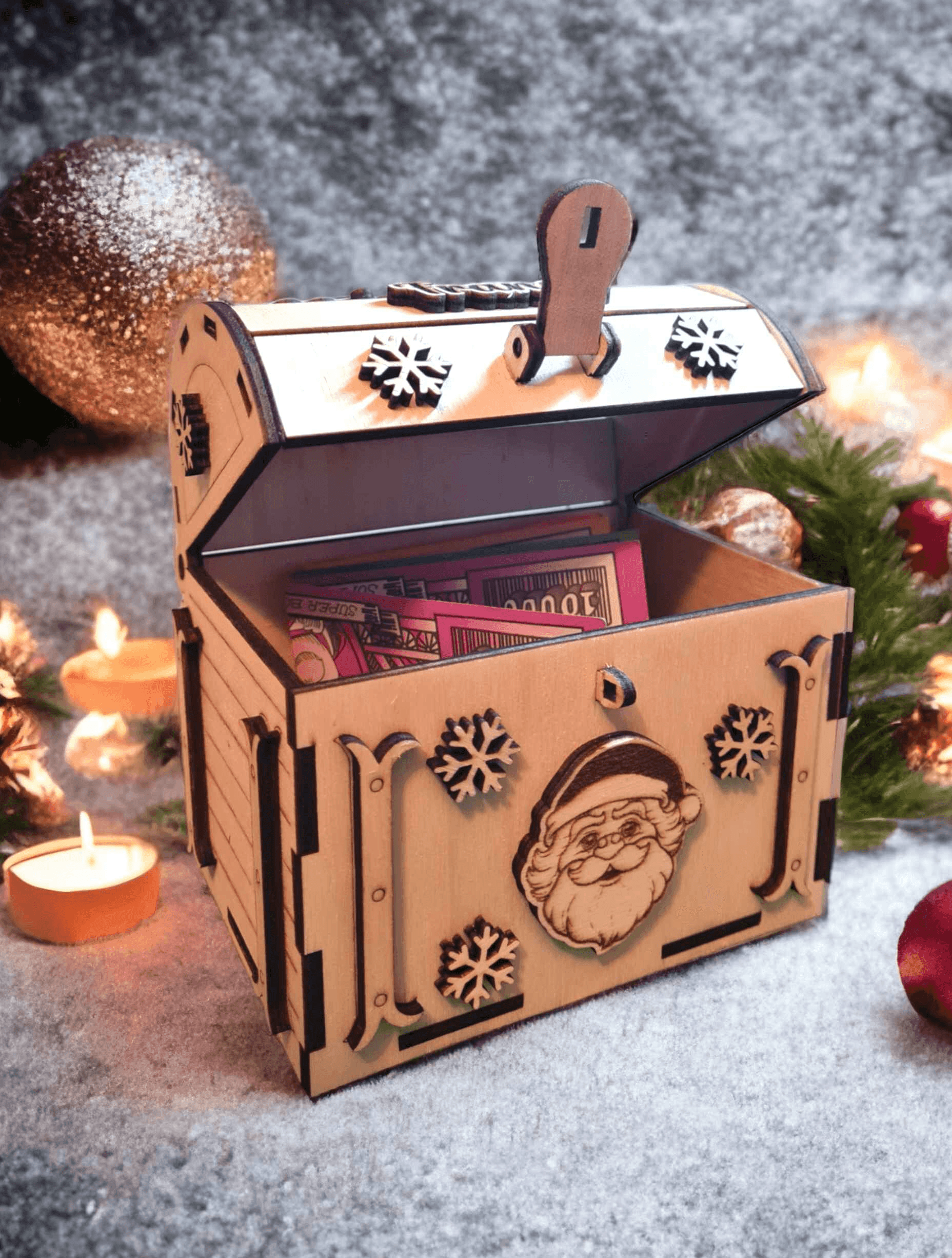Coffre en bois Noël pour un cadeau unique - LIJO CREA