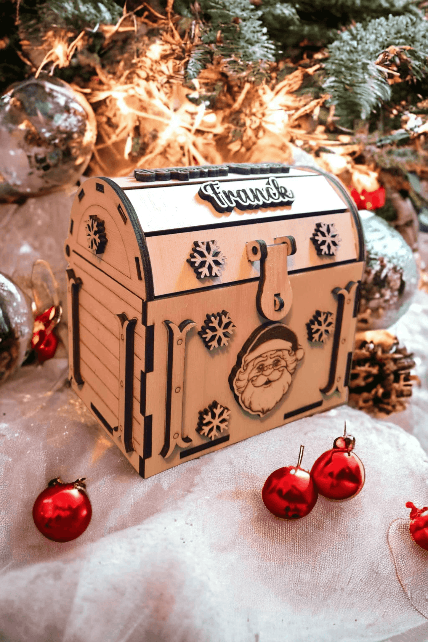 Coffre en bois Noël pour un cadeau unique - LIJO CREA