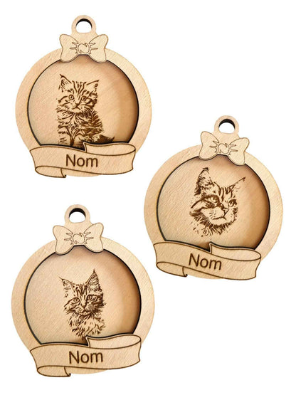Boule Noël chat personnalisée pour un Noël félin unique - LIJO CREA