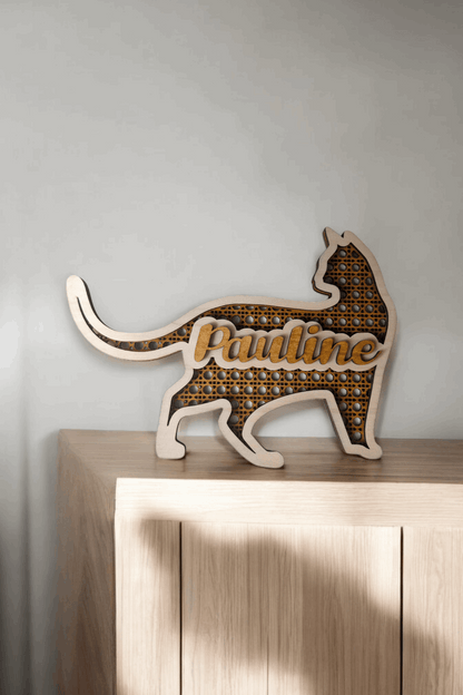 Chat rotin prénom style élégant - LIJO CREA