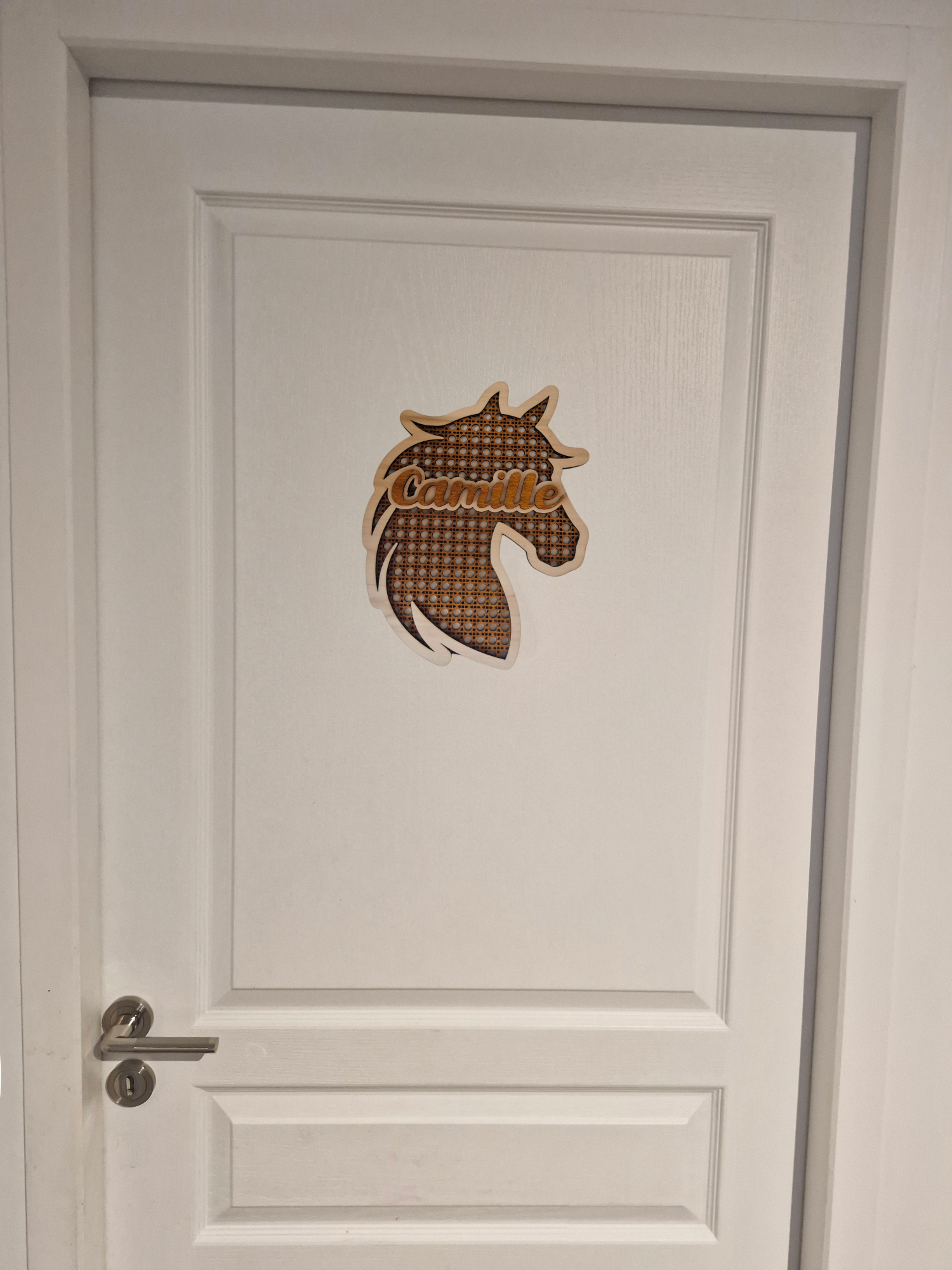 décoration cheval porte en bois personnalisé LIJO