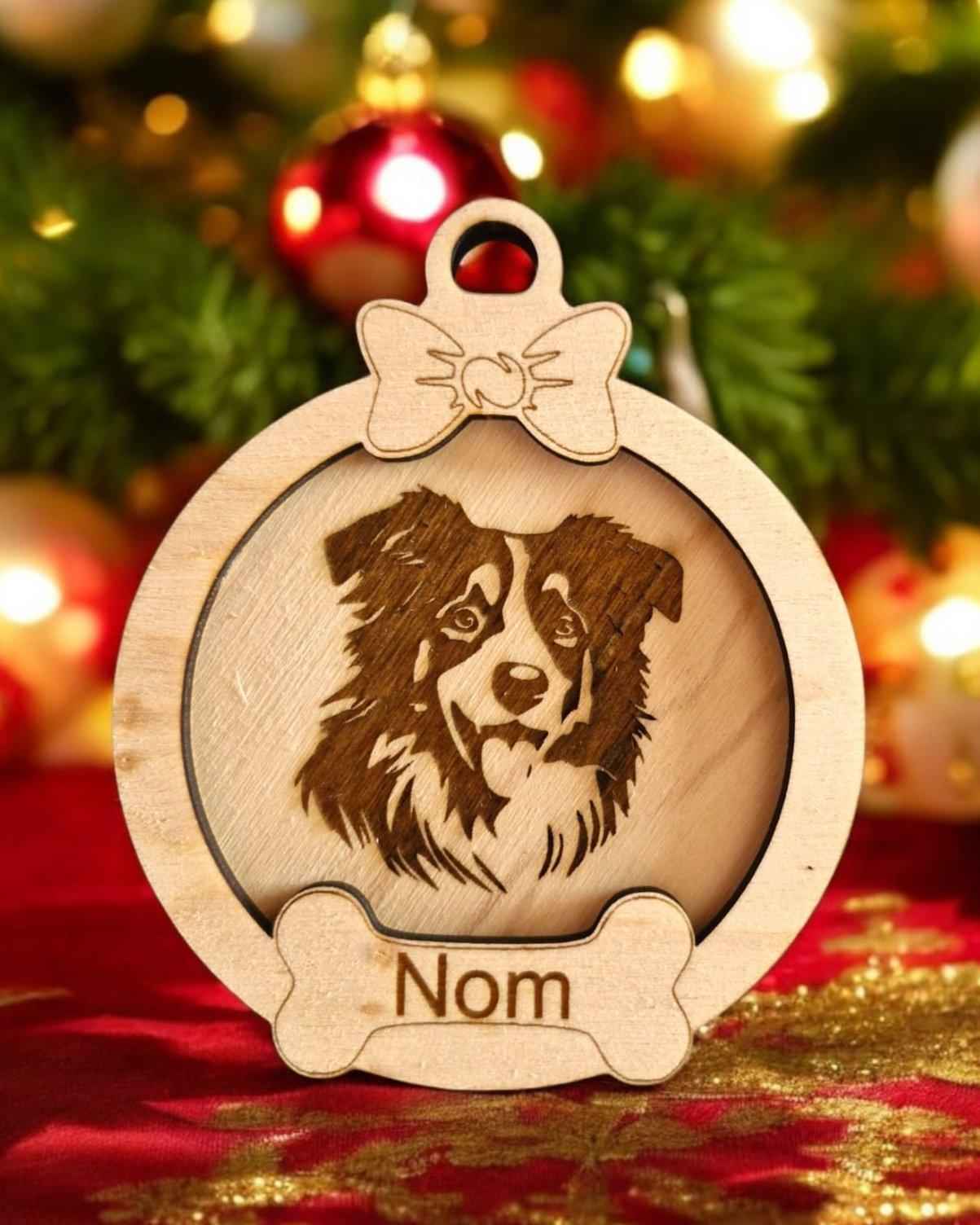 Boule de Noël chien personnalisée - Boule de Noël chien unique - LIJO CREA