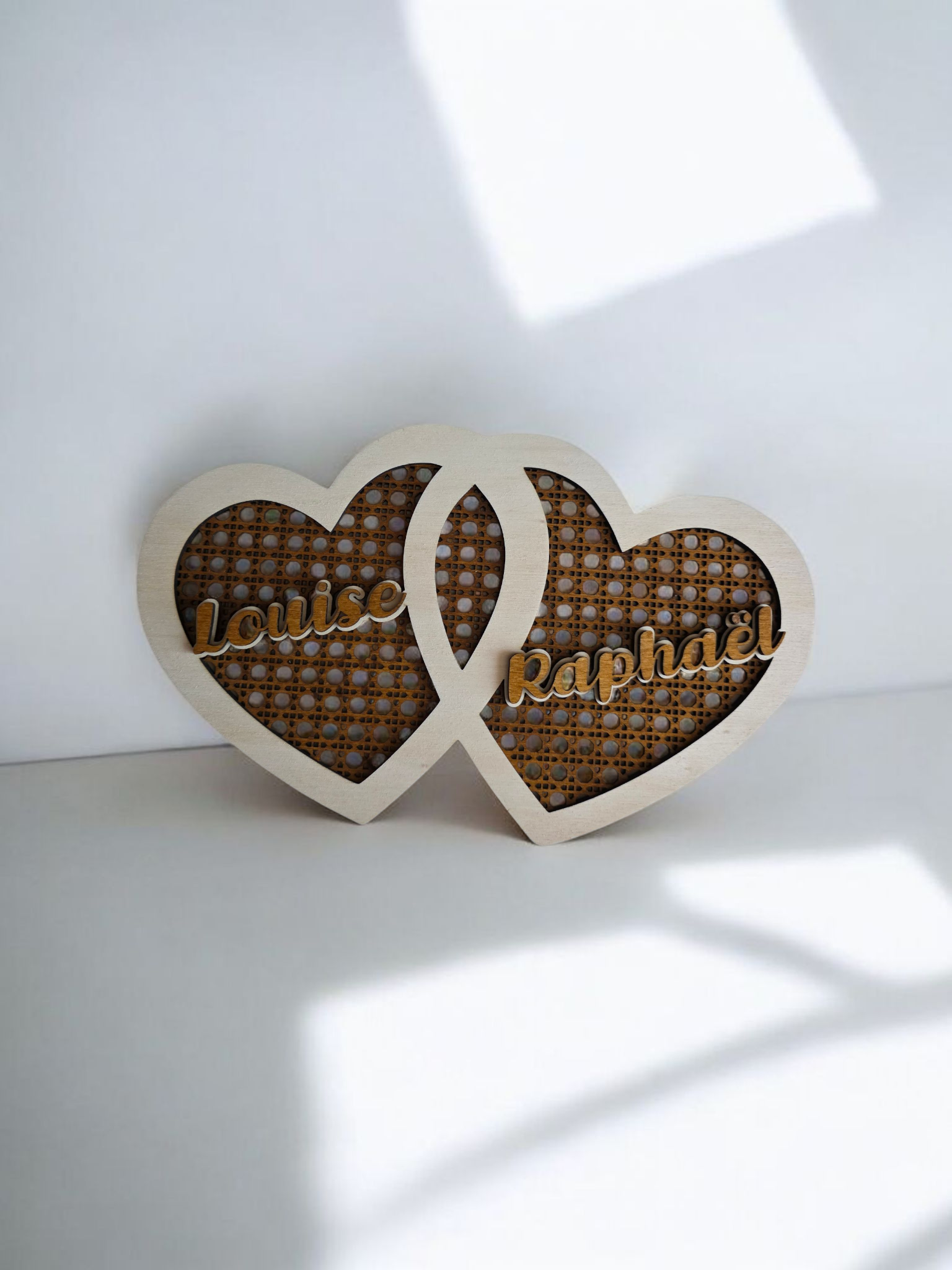 coeur mariage bois couple