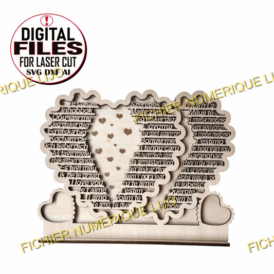 Fichier coeur i love you - Créez des souvenirs inoubliables. - LIJO CREA