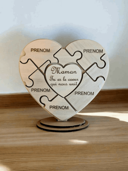 Coeur puzzle cadeau fête des mères - LIJO CREA