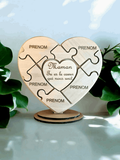 Coeur puzzle cadeau fête des mères - LIJO CREA