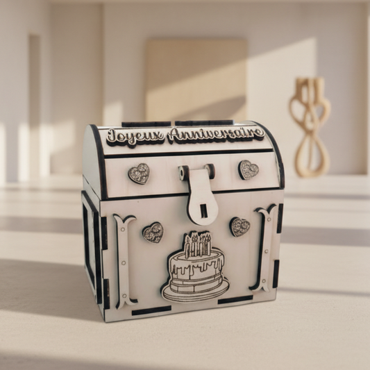 Coffre en bois Noël anniversaire pour un cadeau unique boite cadeau original - LIJO CREA