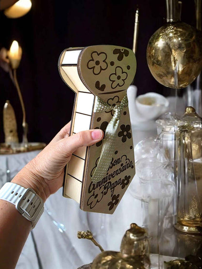 Boite noeud papillon et Cravate bois