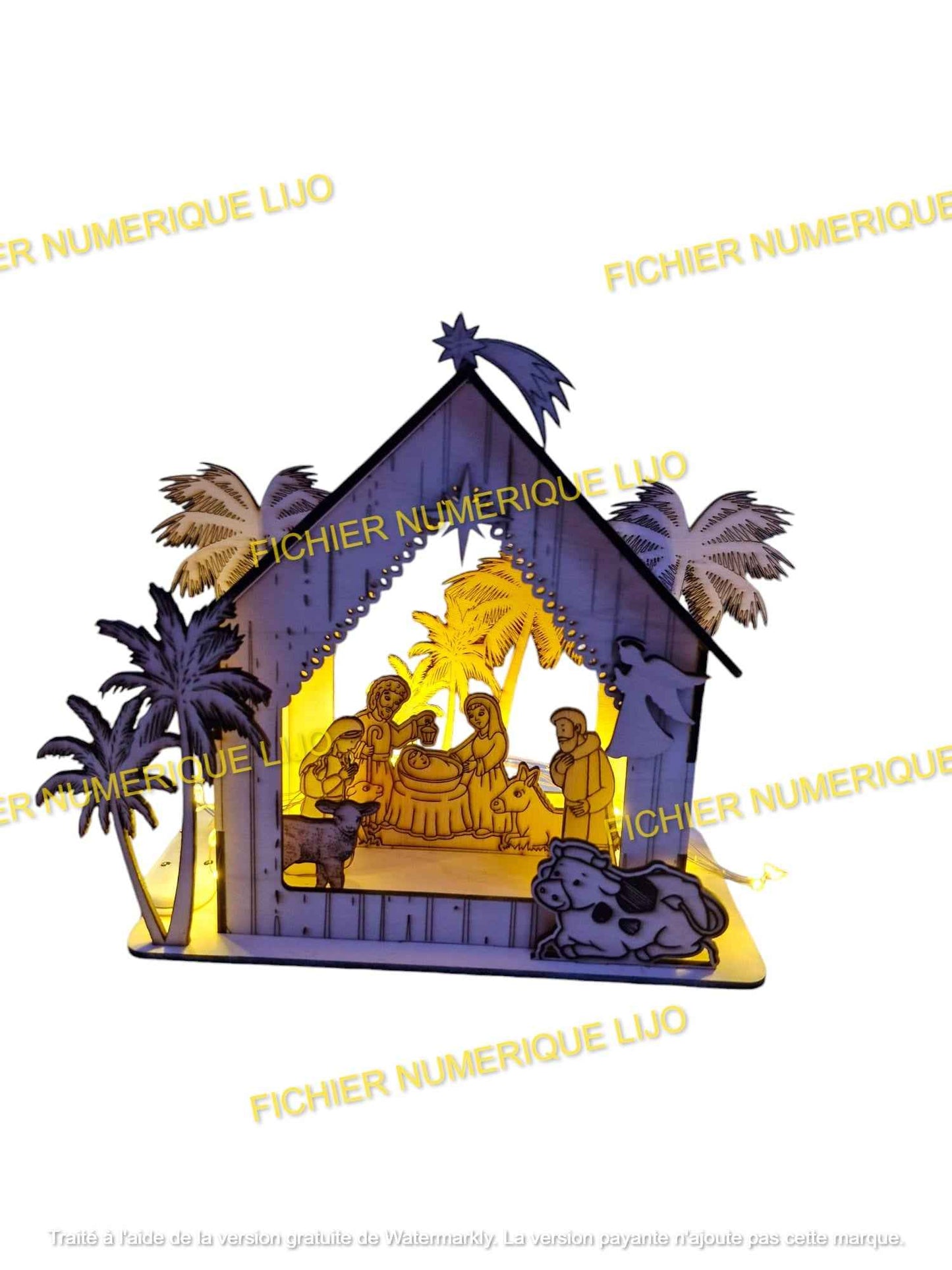Fichier Laser Creche de Noel
