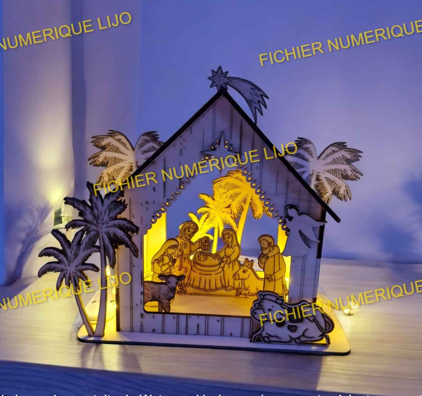 Fichier Laser Creche de Noel