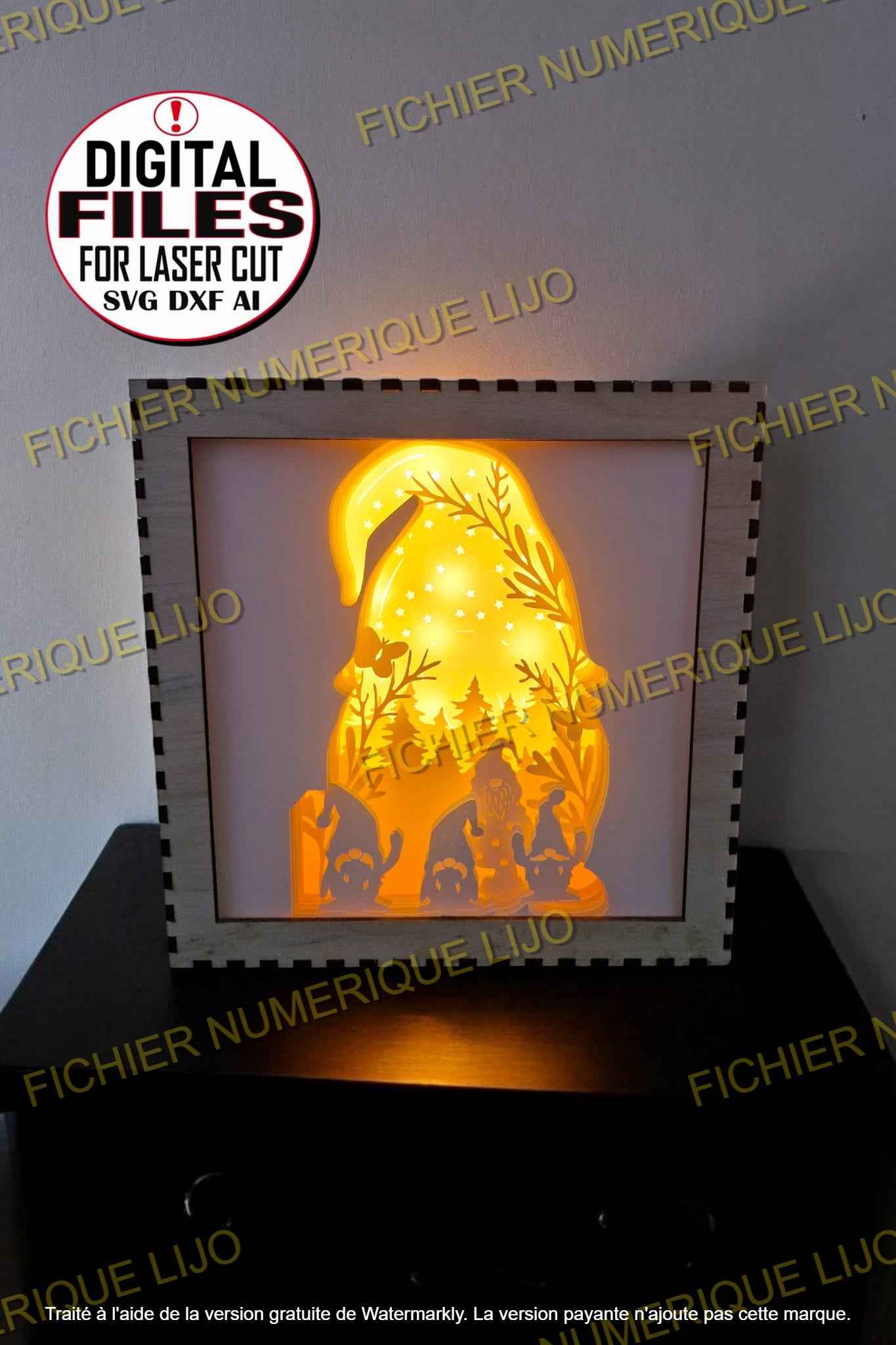 Fichier Lightbox Gnome de Noel