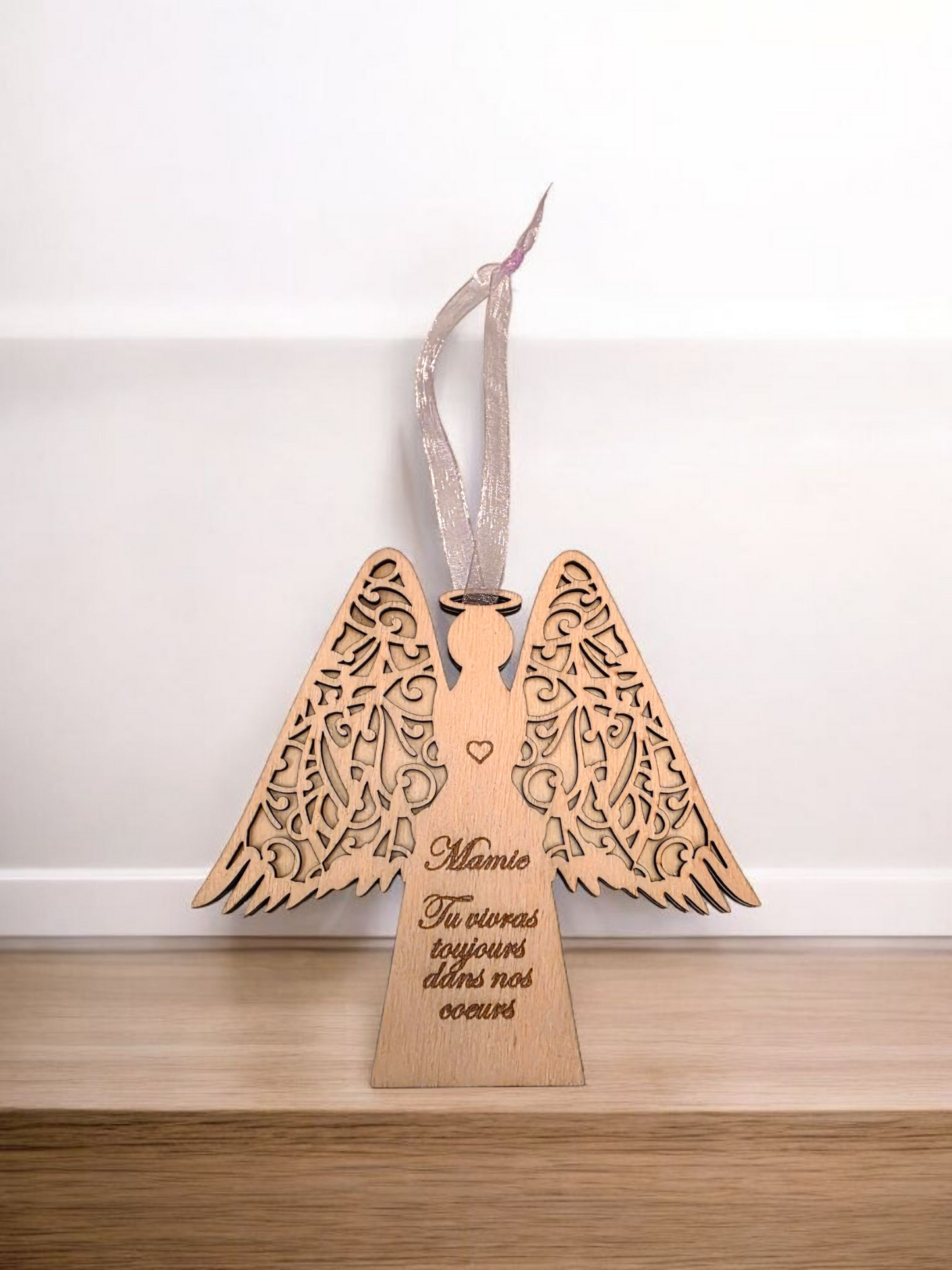 Décoration ange en bois