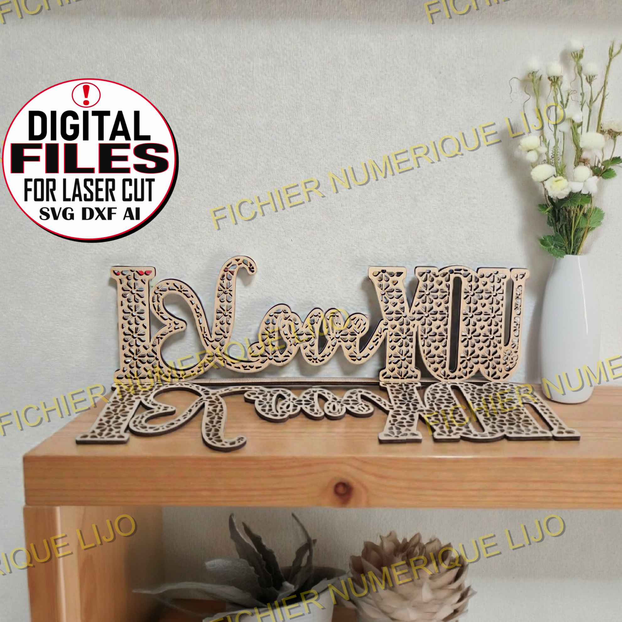 Fichier décoration I LOVE YOU