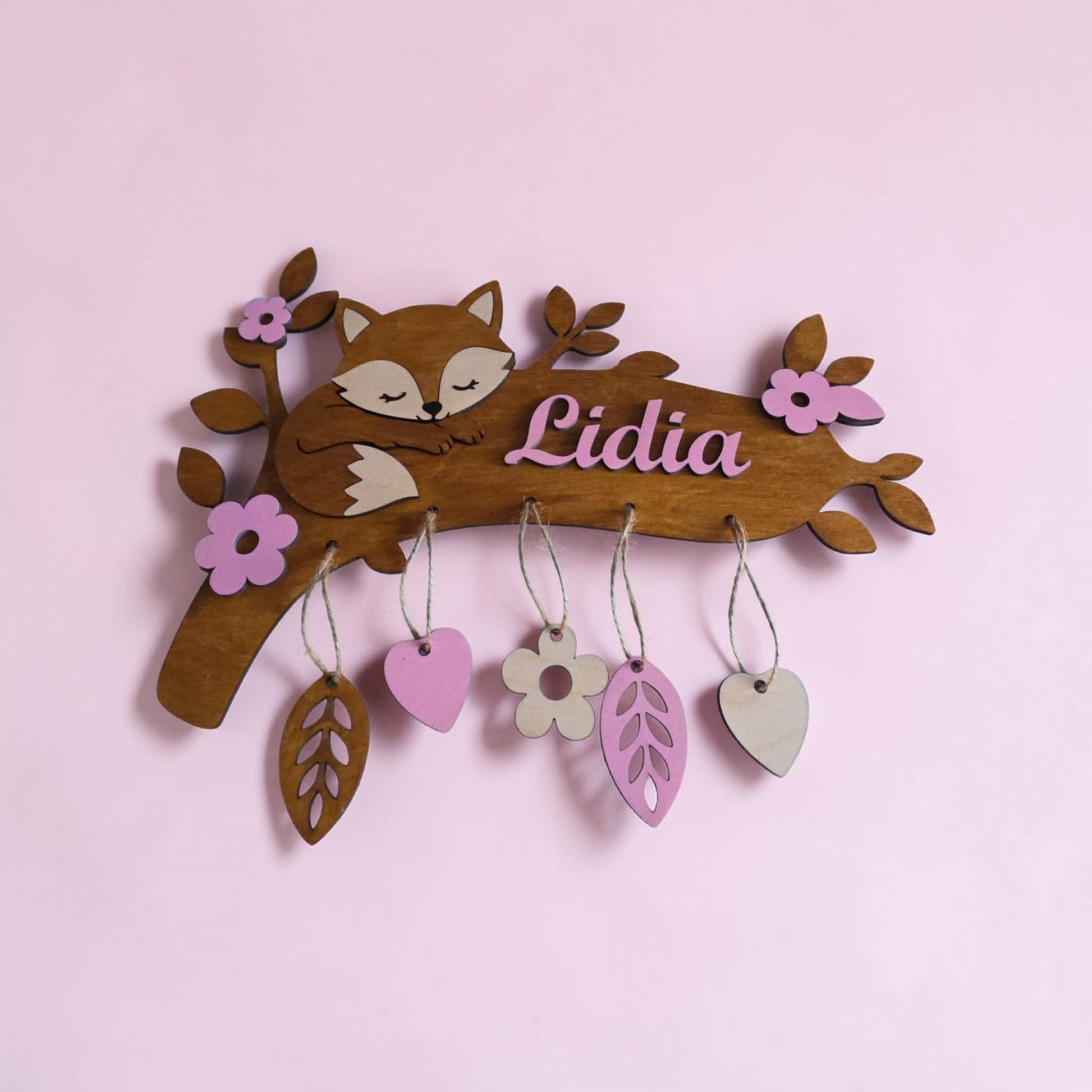 décoration murale chambre enfant bébé personnalisé renard idée cadeau naissance 