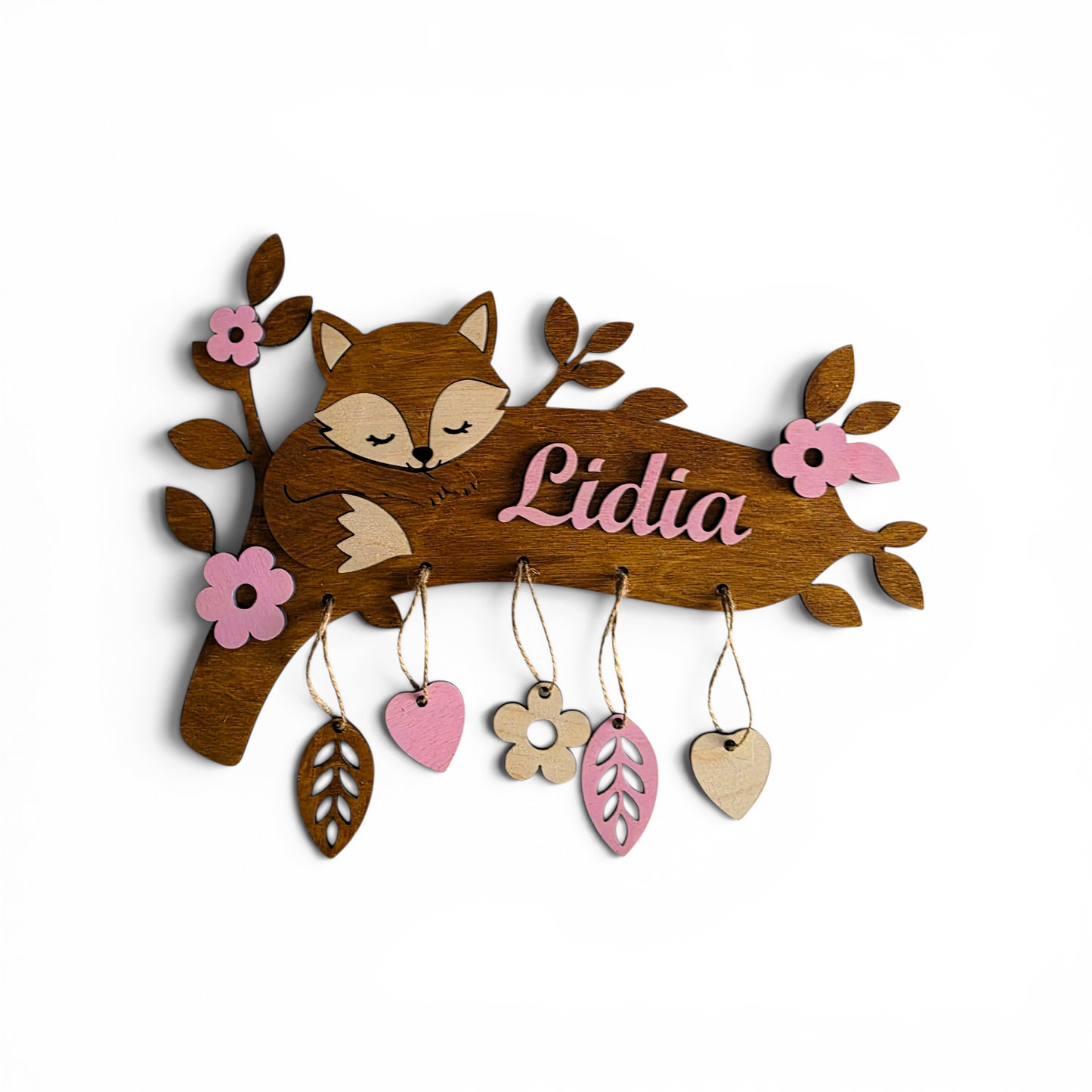 décoration murale chambre enfant bébé personnalisé renard idée cadeau naissance 